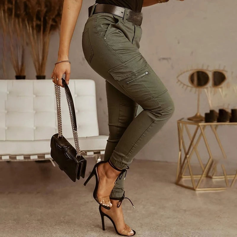 Stijlvolle Stretch Jeans met Zakken en Moderne Pasvorm jeans voor dames