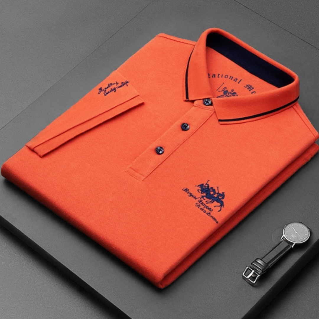 Heren Casual Korte Mouw Poloshirt met Knopen