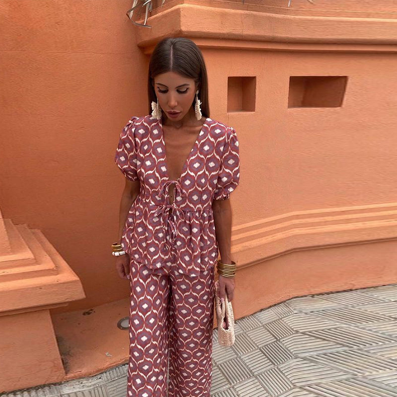 Tweedelige Linnen Outfit voor Dames – Perfect voor de Zomer