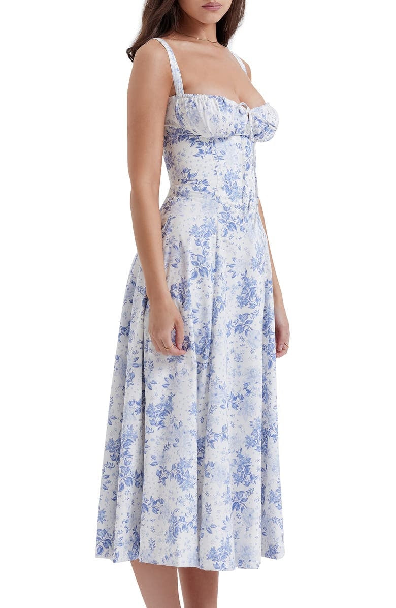 Dames Bloemen Bustier Midriff Taille Shaper Jurk