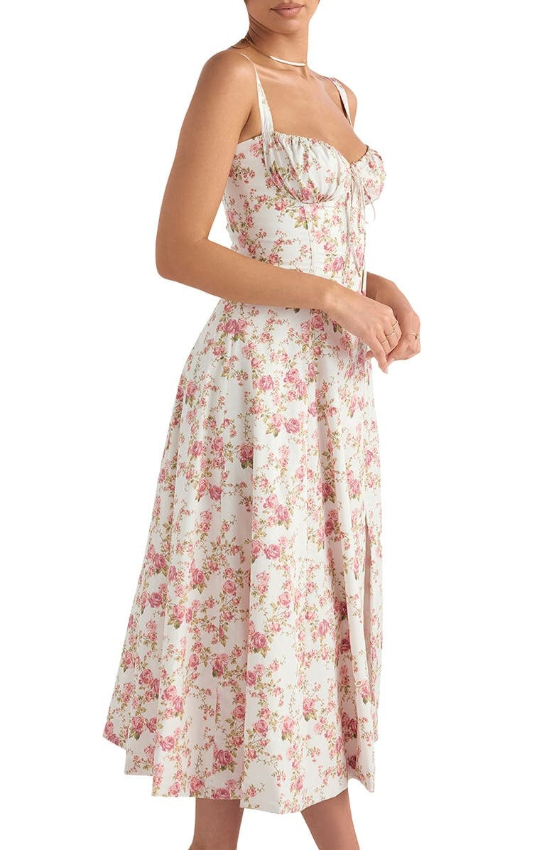 Dames Bloemen Bustier Midriff Taille Shaper Jurk