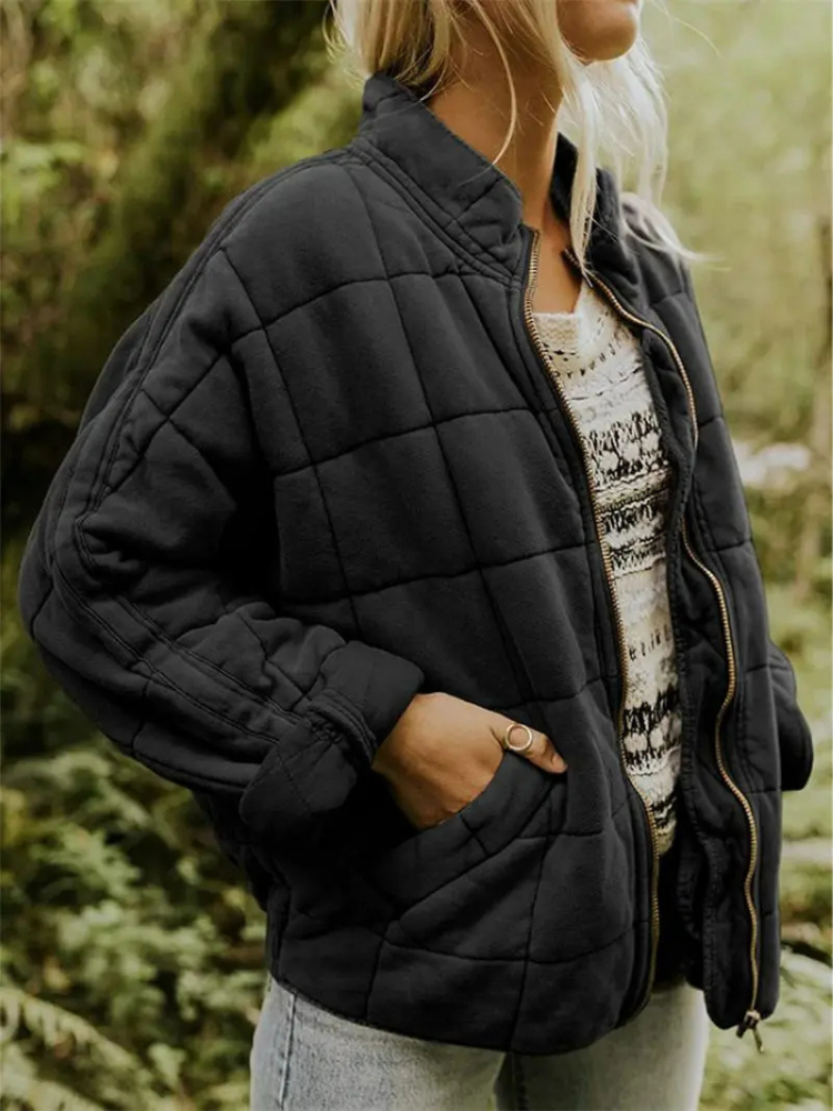 Elegante Gequiltte Herfst Jas voor Dames