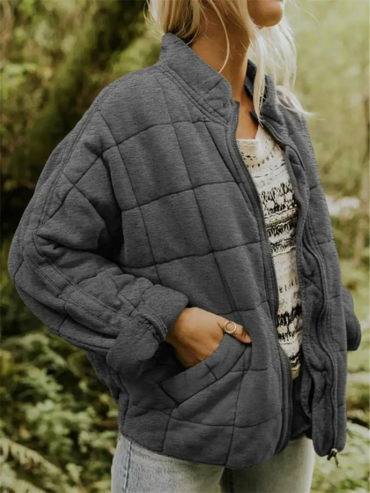 Elegante Gequiltte Herfst Jas voor Dames