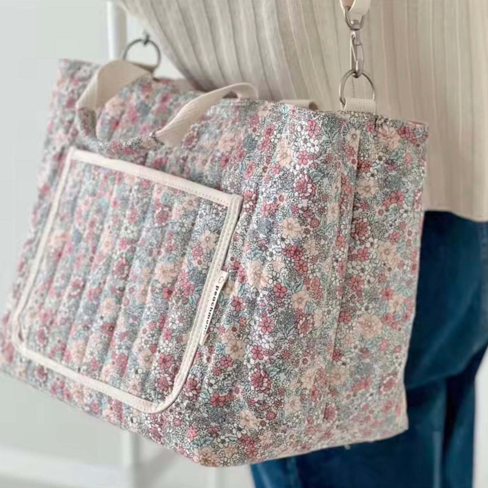 Modieuze Dames Tas met Bloemendetail