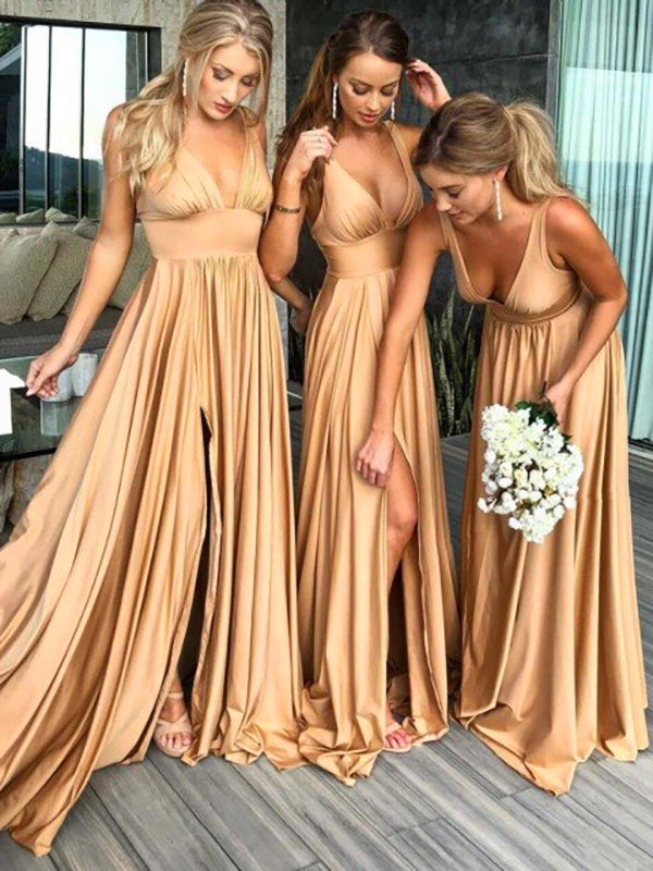 Elegante maxi-jurk met flatterende V-halslijn Voor dames