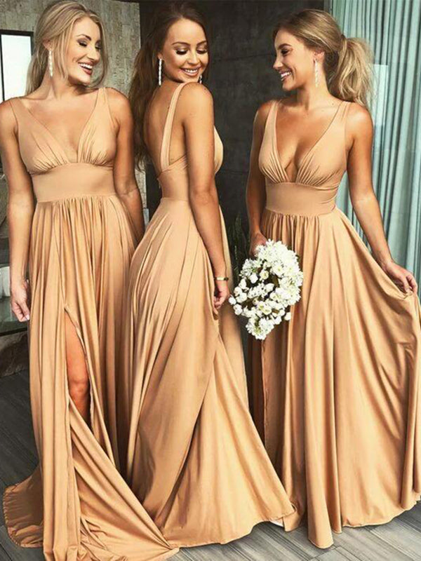 Elegante maxi-jurk met flatterende V-halslijn Voor dames