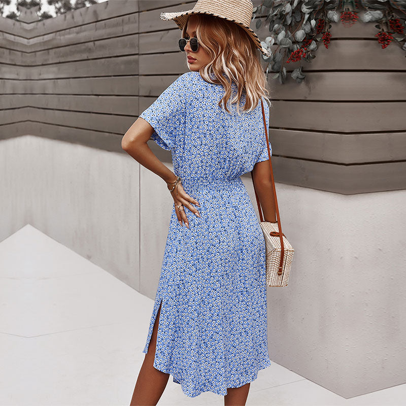 Dames Zomerjurk – Met Knopen en Tailleriem