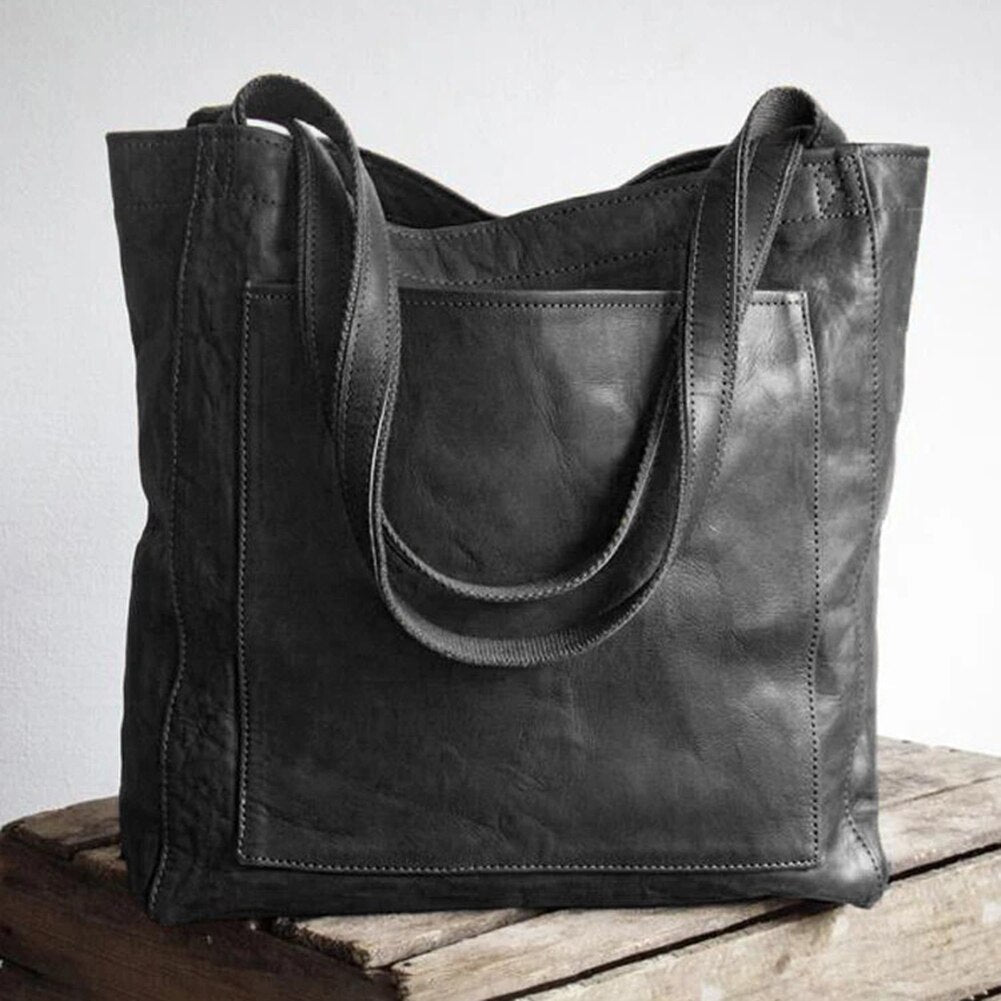 Tijdloze en Elegante Lederen Handtas voor Vrouwen