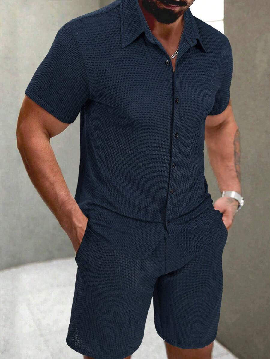 Textuur Zomerset met Overhemd voor Heren