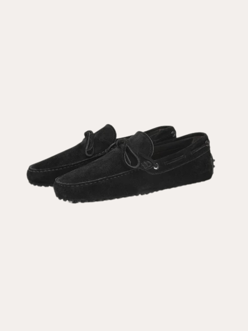 Zwart Suède Mocassin Loafers voor Heren