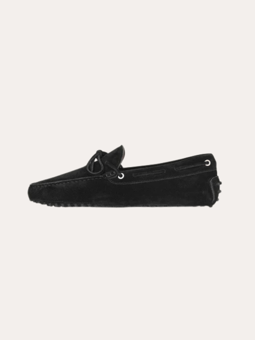 Zwart Suède Mocassin Loafers voor Heren