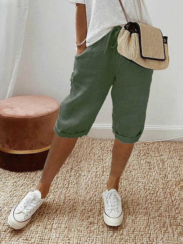 Stijlvolle Dames Linnen Shorts – Perfect voor Warm Weer
