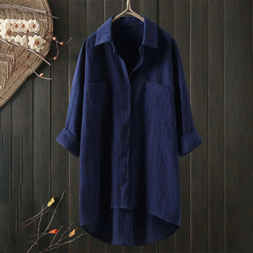 Elegante Dames Hemd met Knopsluiting Detail