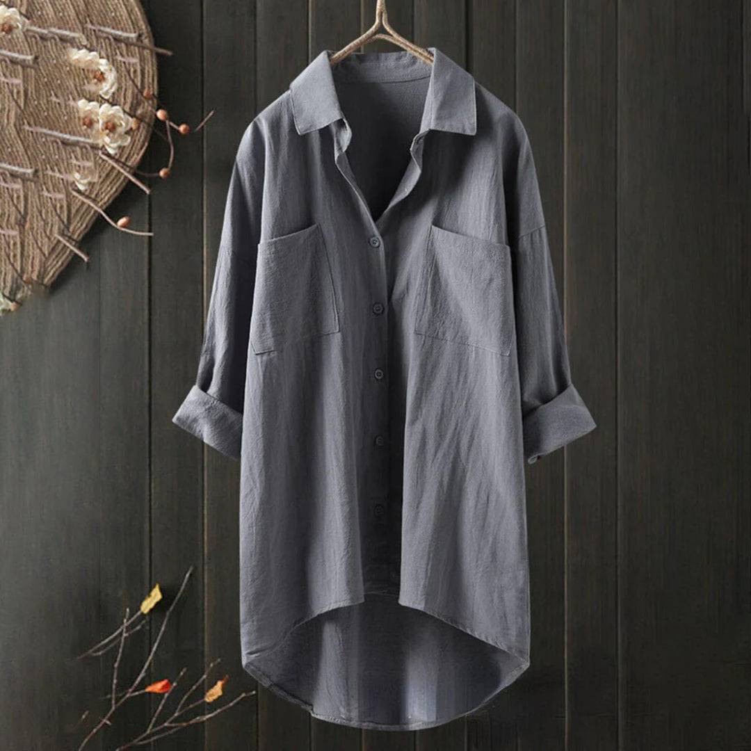 Elegante Dames Hemd met Knopsluiting Detail