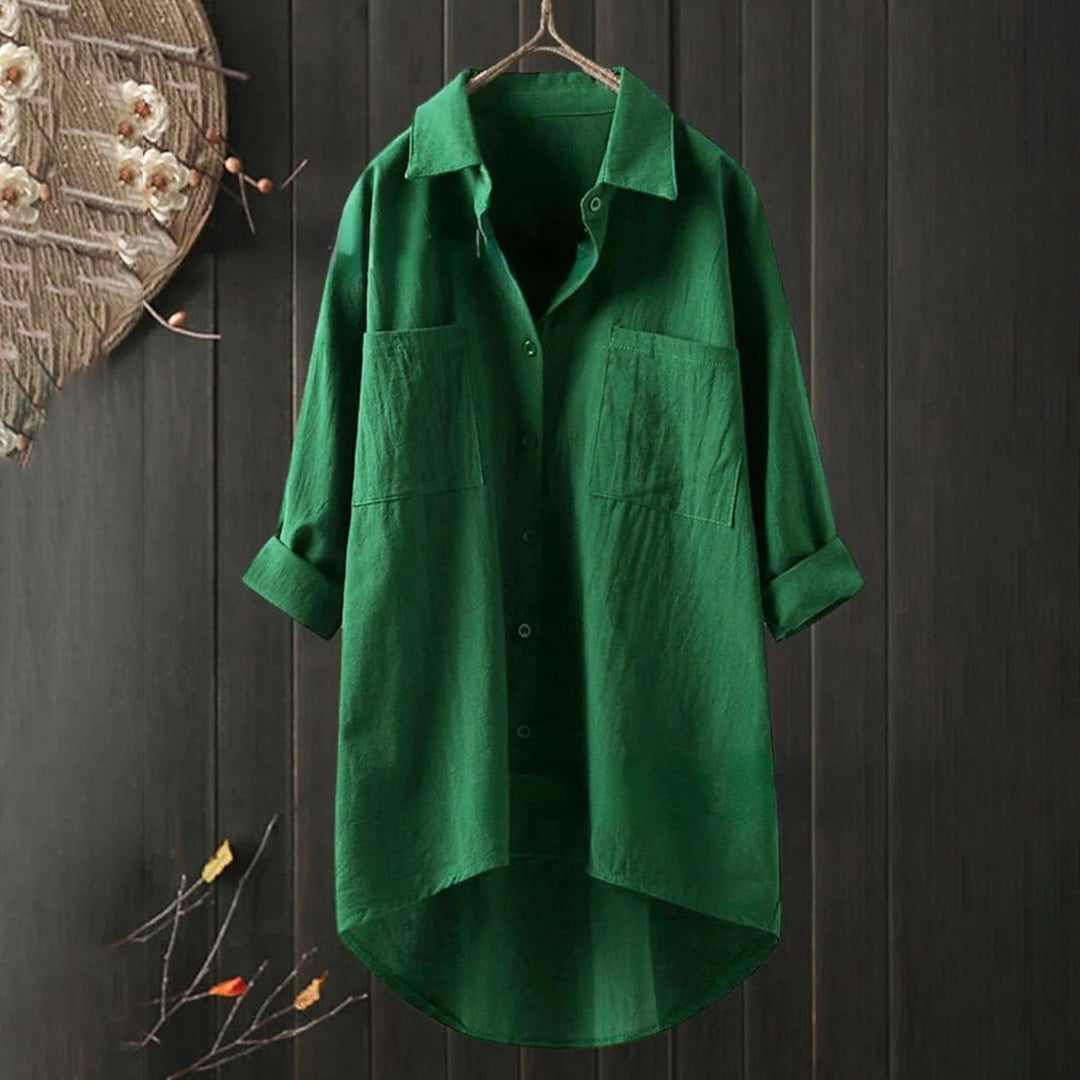 Elegante Dames Hemd met Knopsluiting Detail