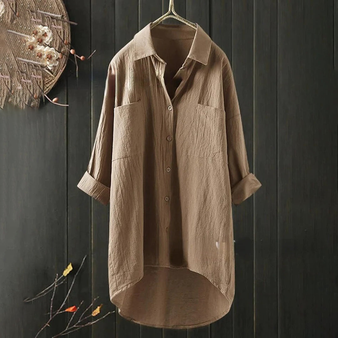 Elegante Dames Hemd met Knopsluiting Detail