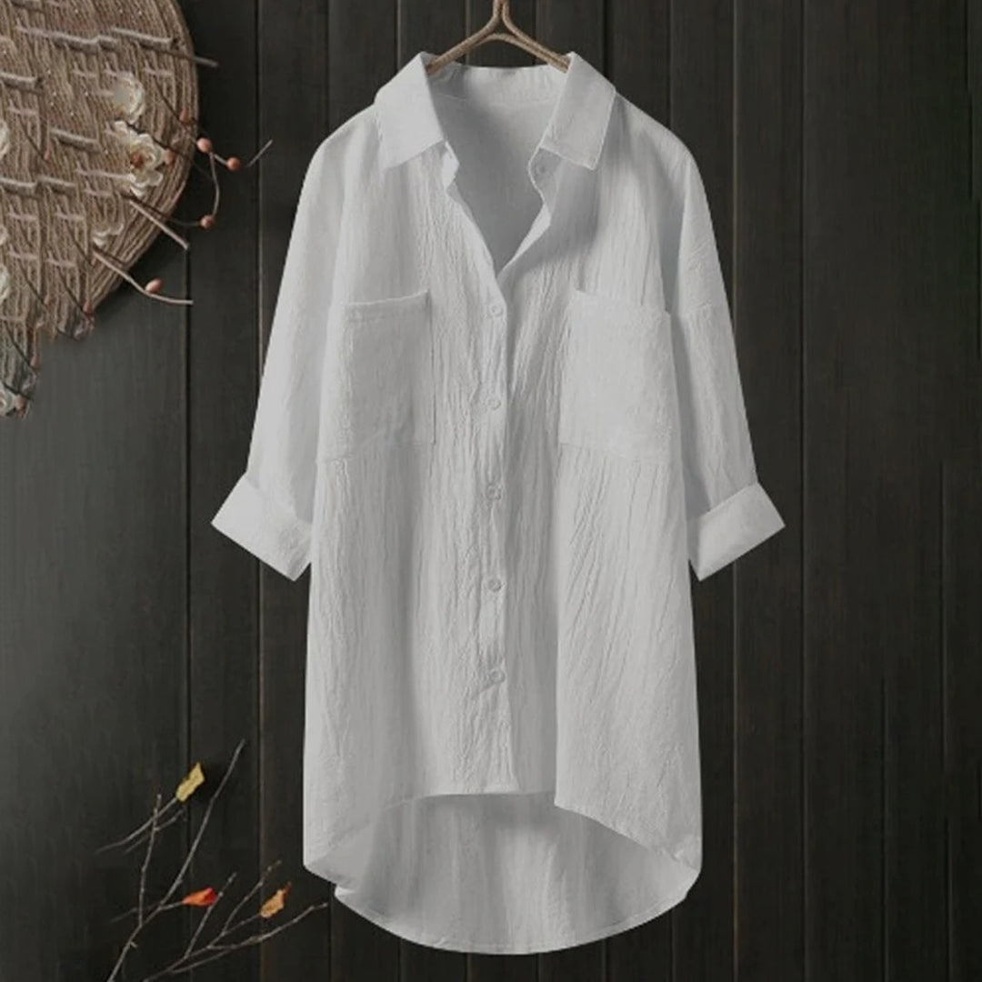 Elegante Dames Hemd met Knopsluiting Detail