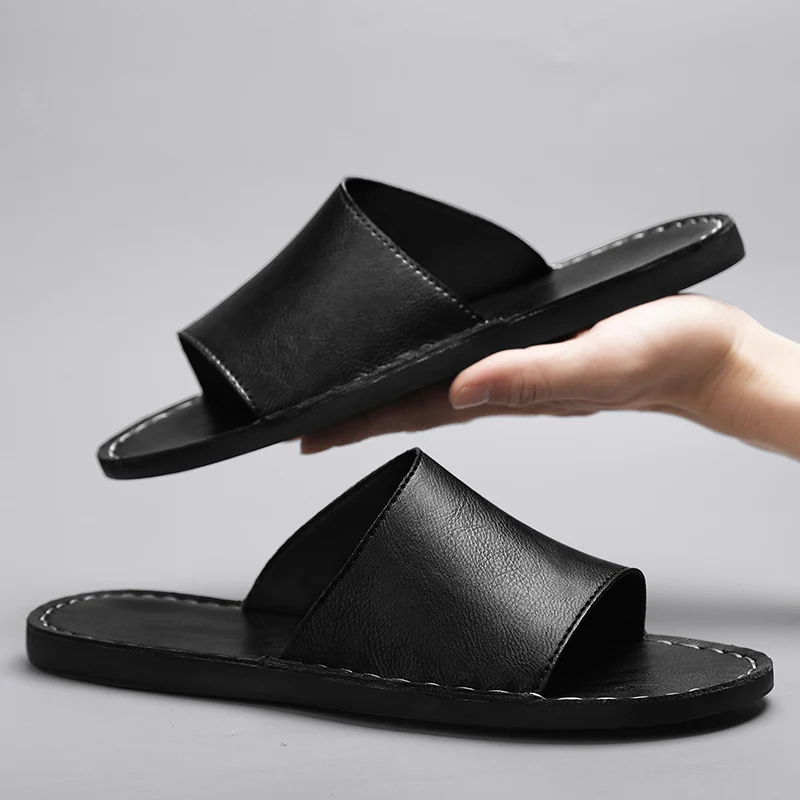Italiana Stijlvolle Leren Sandalen voor Heren