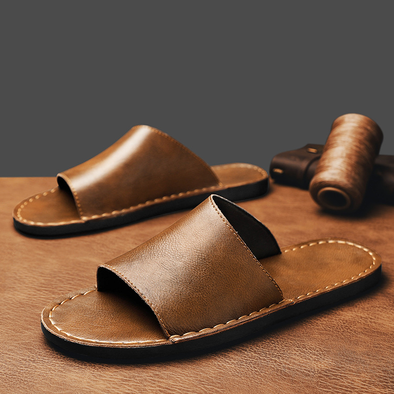 Italiana Stijlvolle Leren Sandalen voor Heren