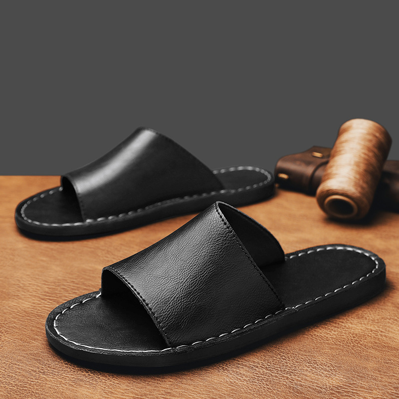 Italiana Stijlvolle Leren Sandalen voor Heren