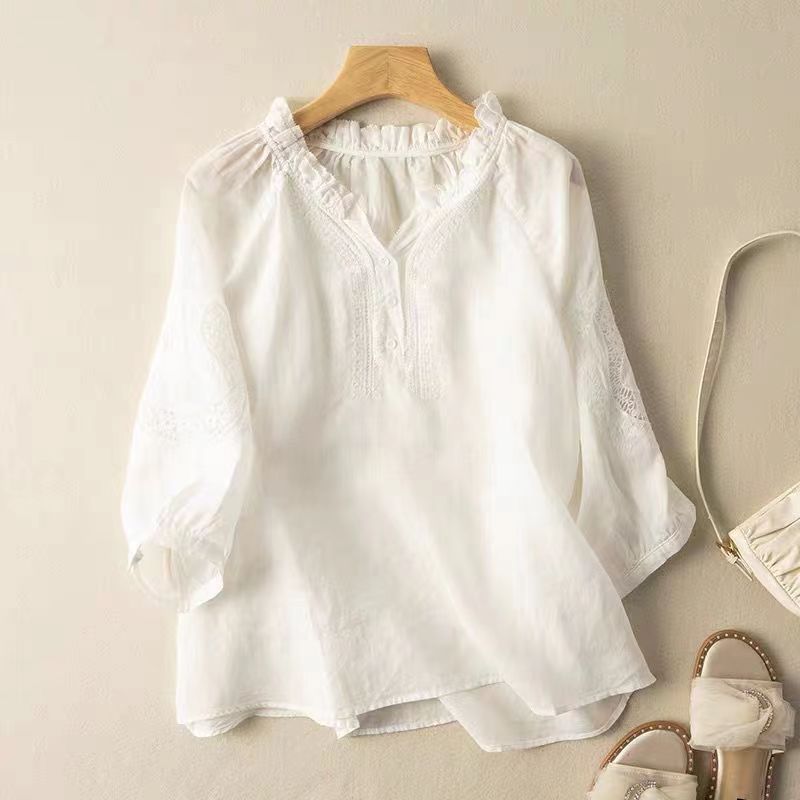 Klassieke linnen blouse voor dames