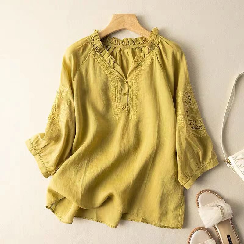 Klassieke linnen blouse voor dames