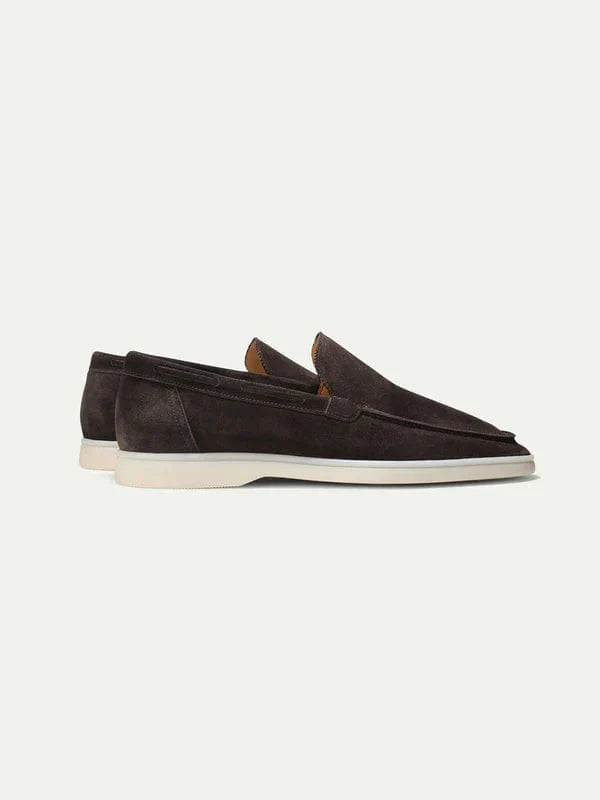 Donkerbruine Katoenen Loafers voor Heren
