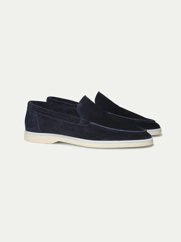 Navy Suède Loafers voor Heren