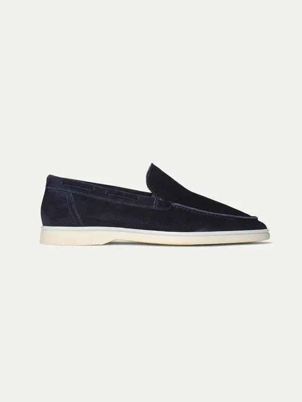 Navy Suède Loafers voor Heren