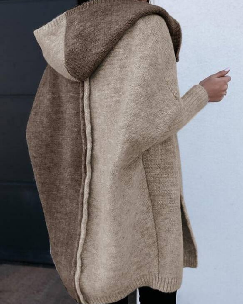 Dames Vest – Lang Open Model – Losse Duster Pasvorm – Gebreide Stof – Asymmetrisch Design