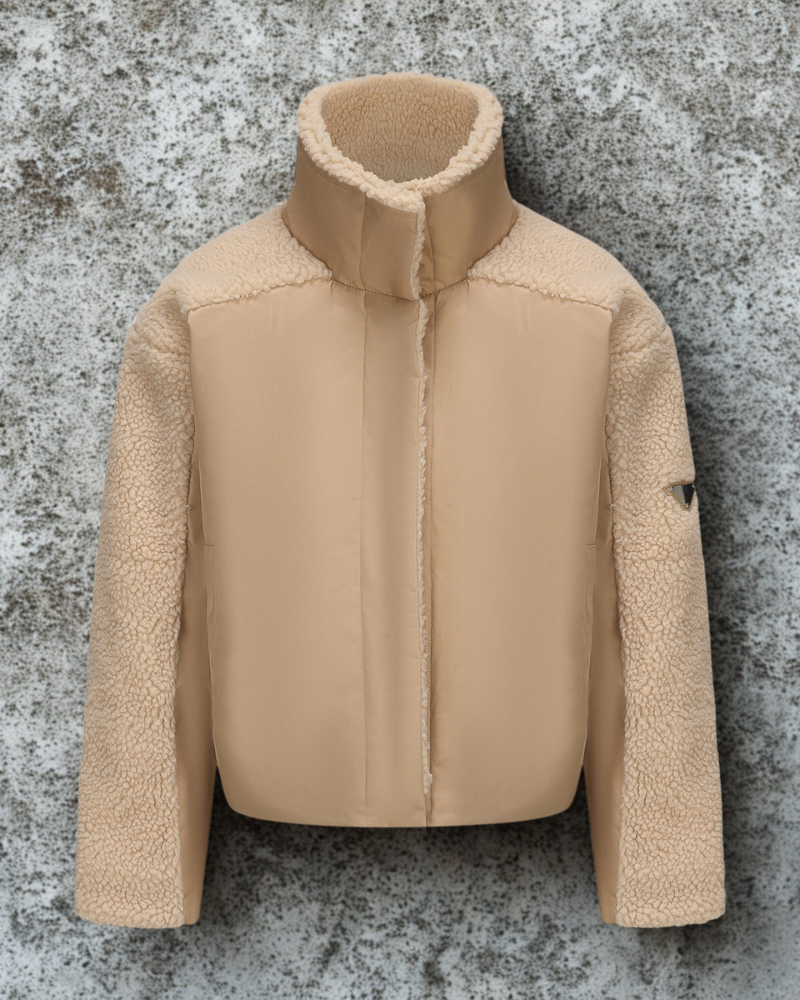 Dames Jack – Los Model – Sherpa Kraag en Mouwen – Verstelbare Cropped Zoom