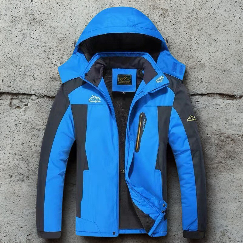 Heren Outdoor Jas – Waterafstotend – Fleece Gevoerd – Verstelbare Capuchon