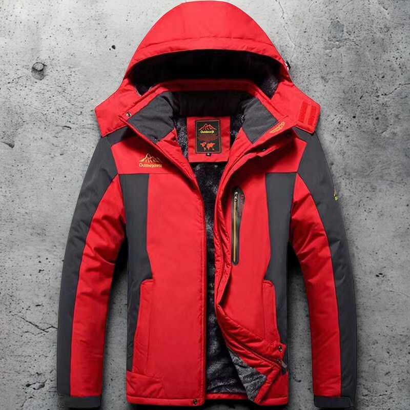 Heren Outdoor Jas – Waterafstotend – Fleece Gevoerd – Verstelbare Capuchon