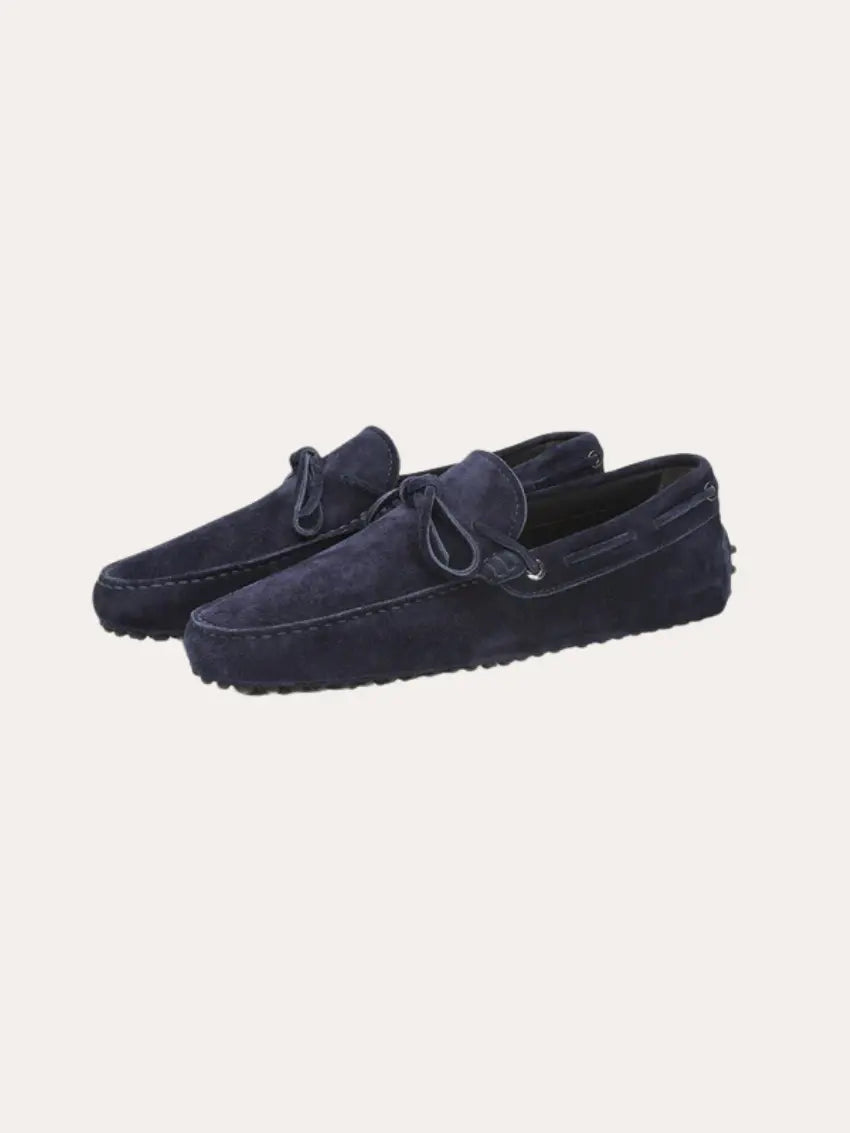 Marineblauwe Mocassin Loafers van Katoen voor Heren