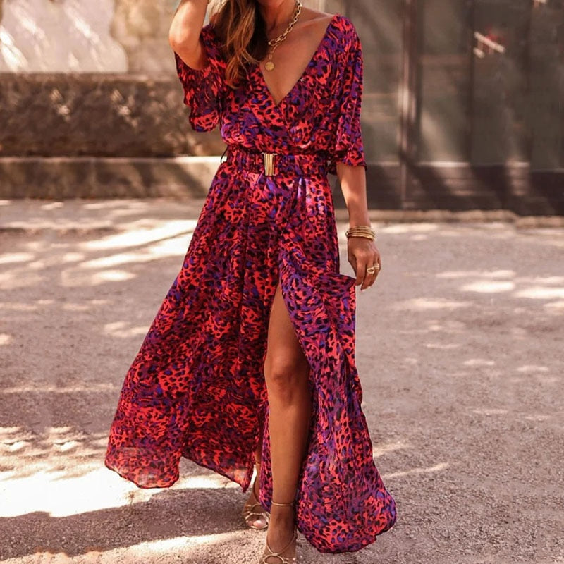 Tijdloze Maxi Wikkeljurk – Elegant en Flatterend