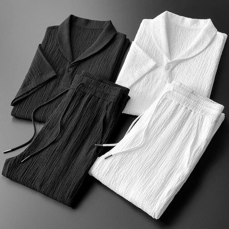 Klassieke Linnen Polo Set voor Heren