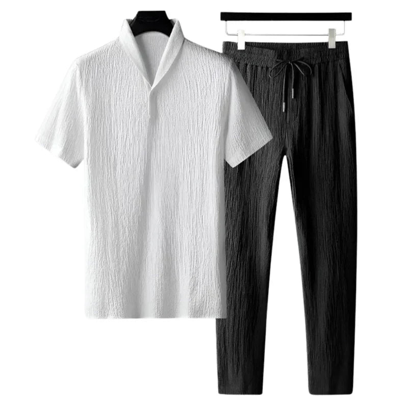 Klassieke Linnen Polo Set voor Heren