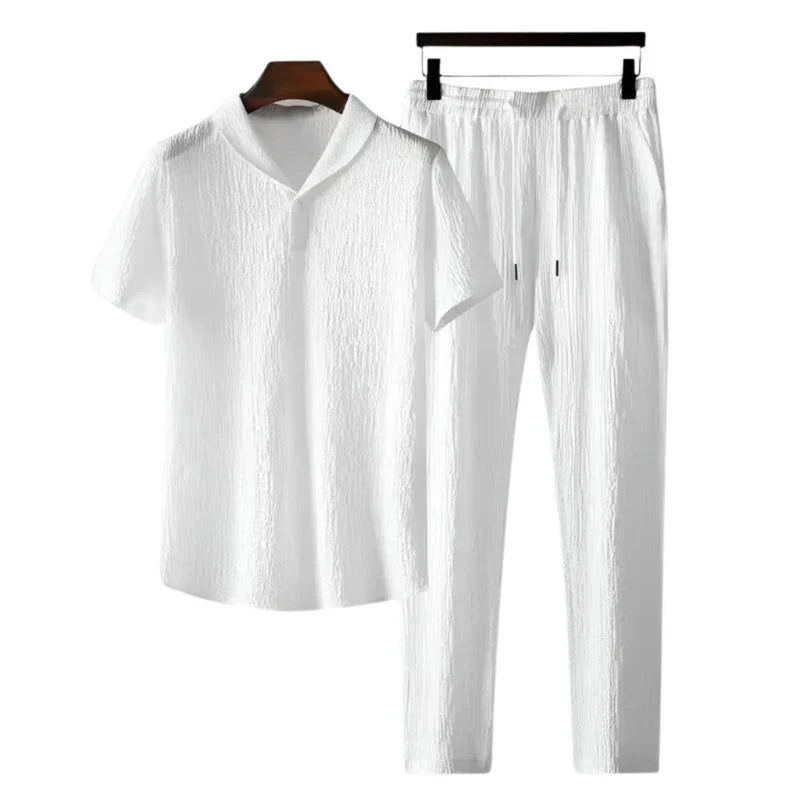 Klassieke Linnen Polo Set voor Heren