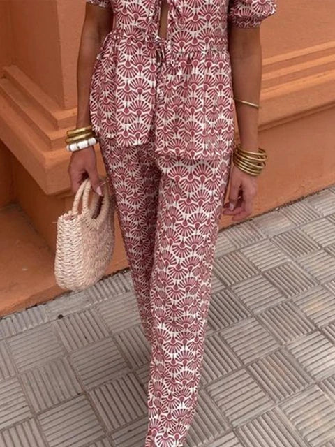 Tweedelige Linnen Outfit voor Dames – Perfect voor de Zomer