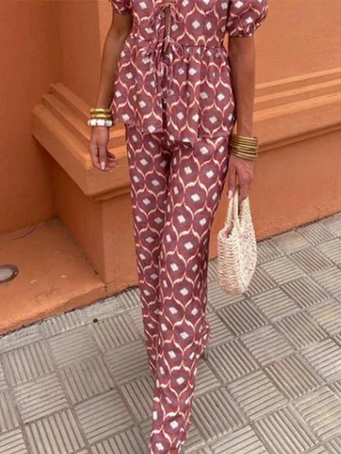 Tweedelige Linnen Outfit voor Dames – Perfect voor de Zomer