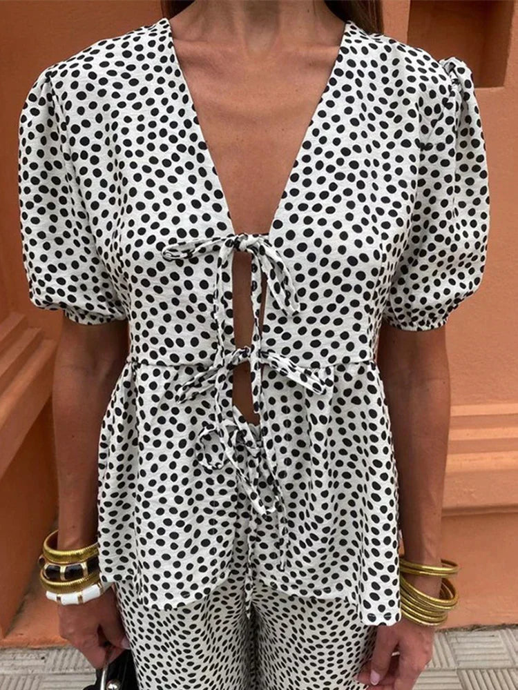 Tweedelige Linnen Outfit voor Dames – Perfect voor de Zomer