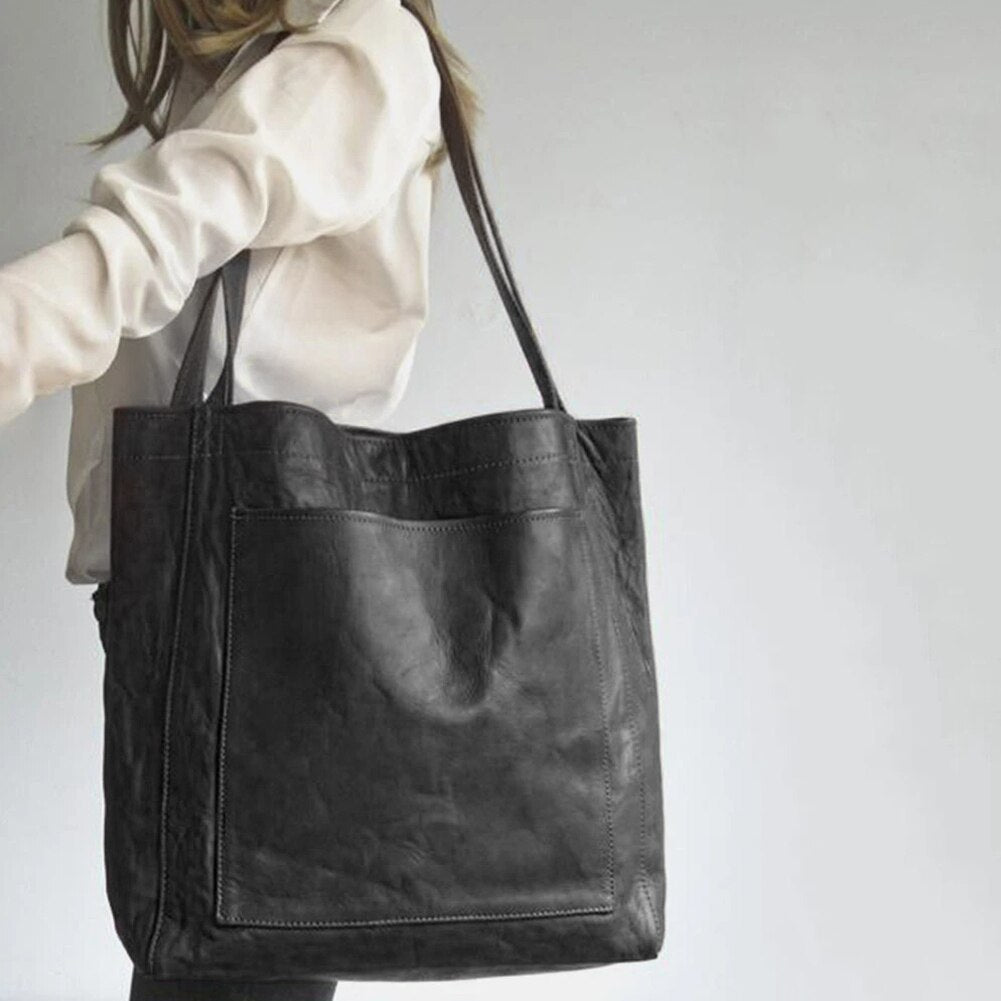 Tijdloze en Elegante Lederen Handtas voor Vrouwen
