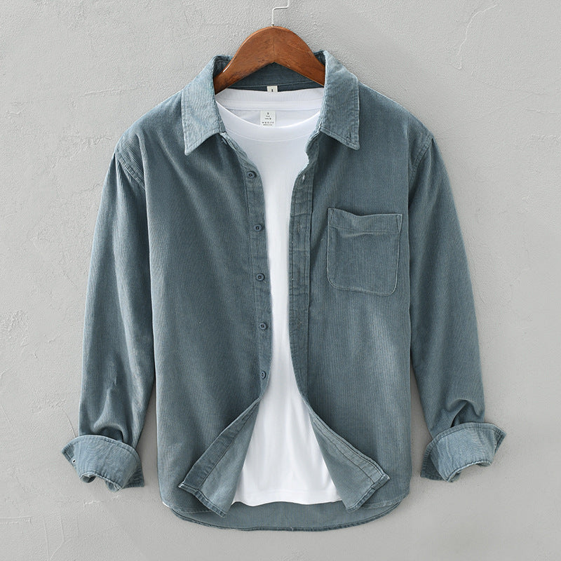 Stijlvol Heren Corduroy Hemd