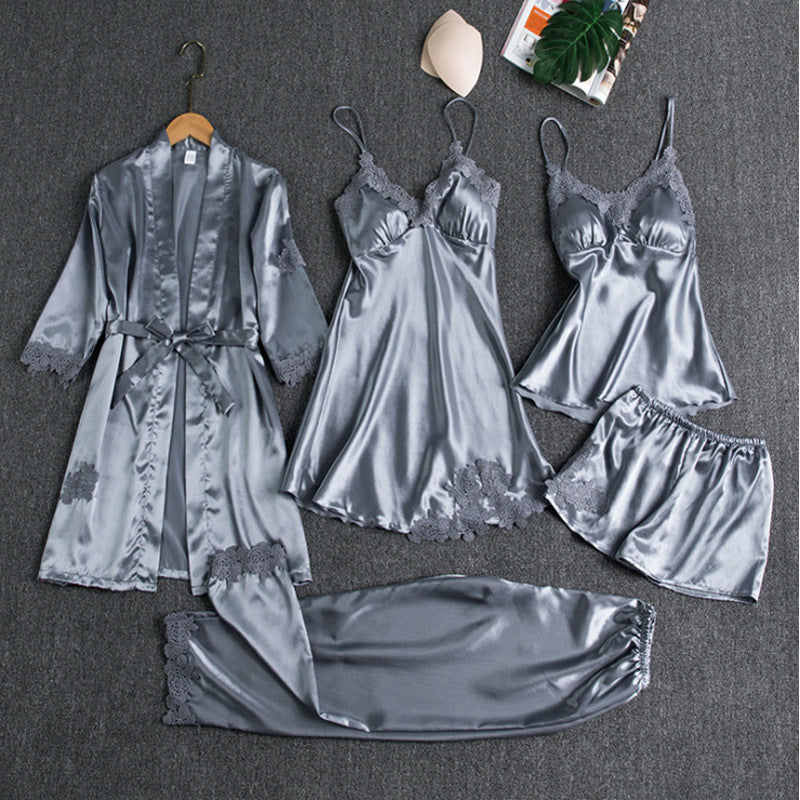 Elegant Satijnen Pyjamaset voor Dames