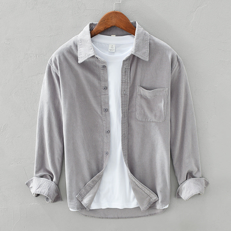 Stijlvol Heren Corduroy Hemd