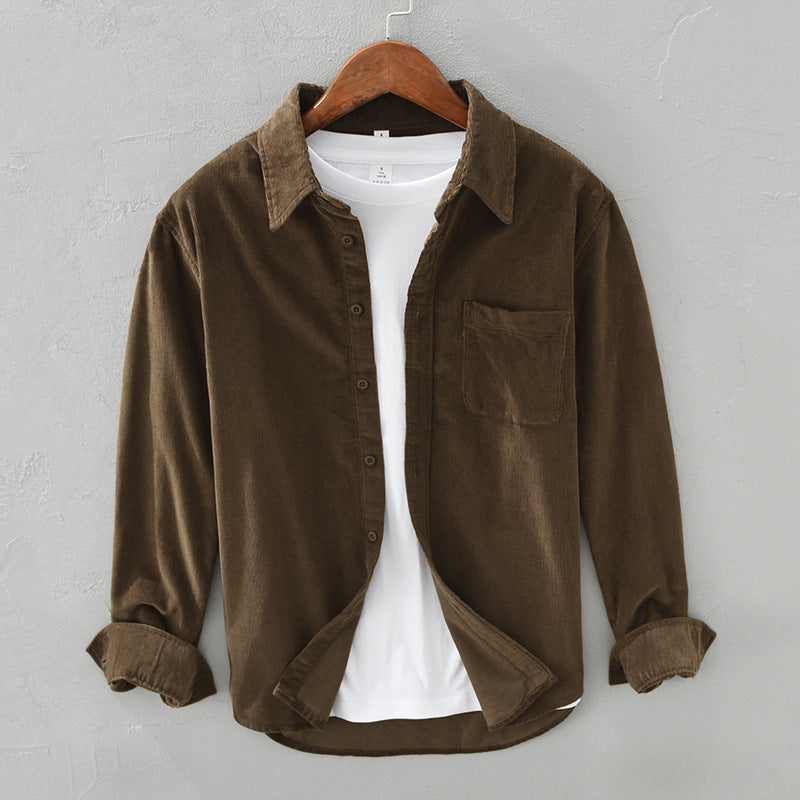 Stijlvol Heren Corduroy Hemd