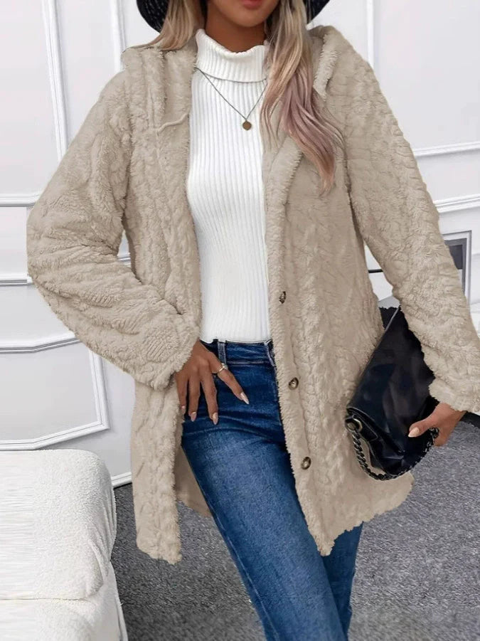 Dames Gebreide Cardigan – Lang Model – Knopen – Warme Trui – Comfortabele Pasvorm