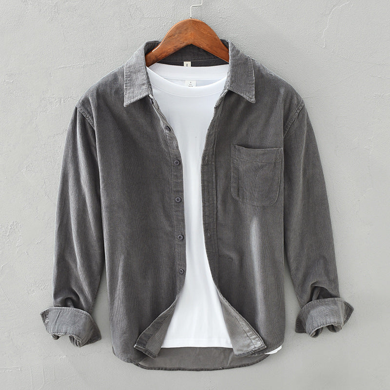 Stijlvol Heren Corduroy Hemd