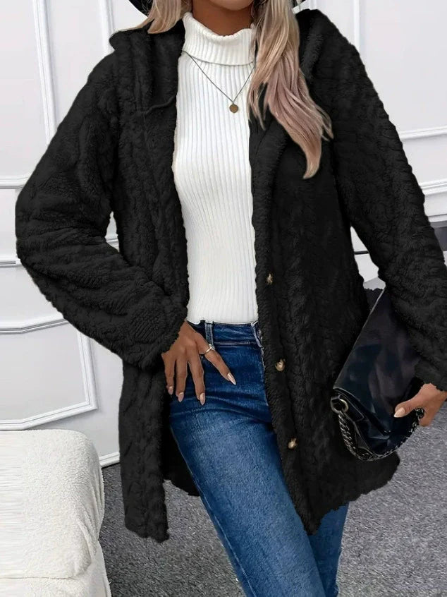 Dames Gebreide Cardigan – Lang Model – Knopen – Warme Trui – Comfortabele Pasvorm