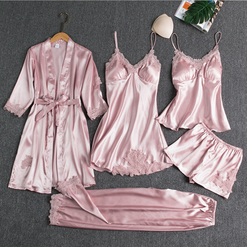 Elegant Satijnen Pyjamaset voor Dames